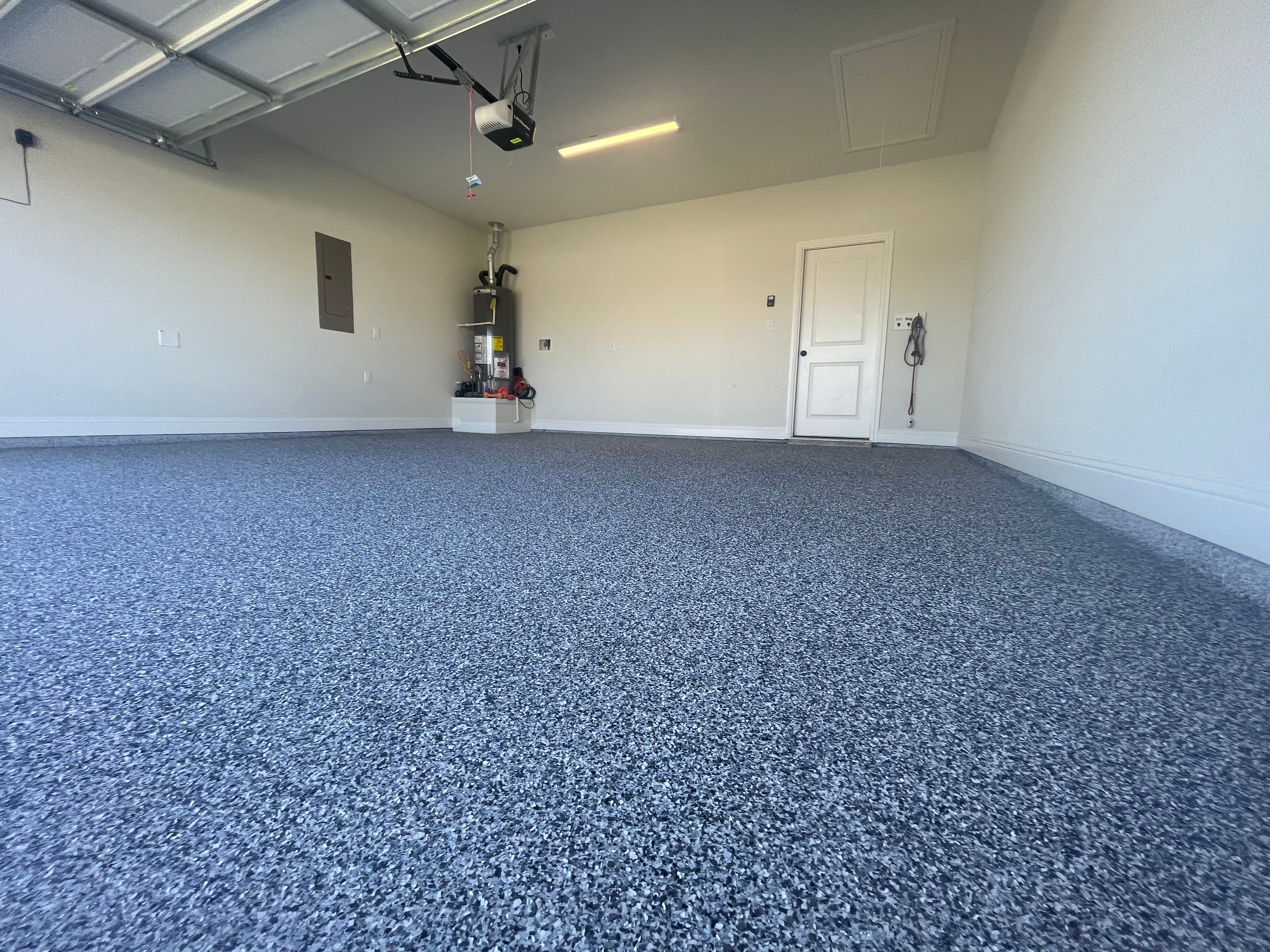 Navy Blue Flake Garage